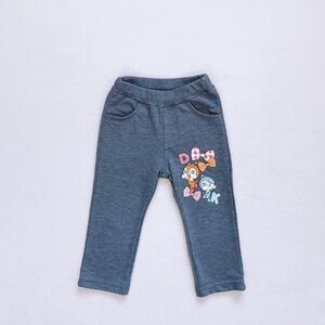 Anpanman Kids Grey Cotton Blend Sweatpants Cartoon Character Print Unisex 18-24M